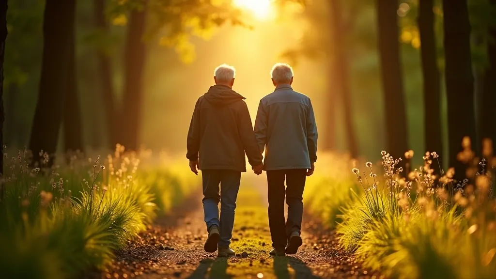 Seniori pastaigā Dzintaru mežaparkā, dabā